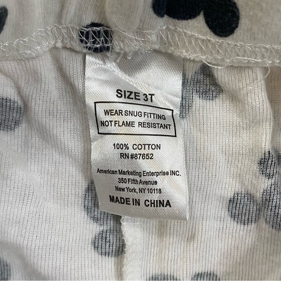 Disney Mickey Mouse 2 Piece Long Sleeve Size 3T Pajamas Set Christmas Warm Soft - Picture 4 of 5